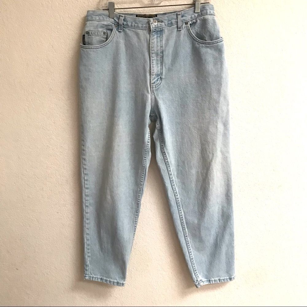 Vintage Bonjour hi-rise light wash denim jeans 18*‎